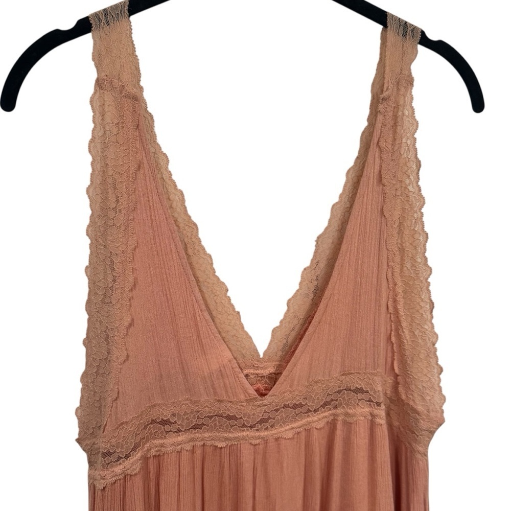L Love‎ Fairy Ethereal Cottagecore Peasant Bohemian Tiered Gauzy Maxi Dress M - Picture 6 of 12